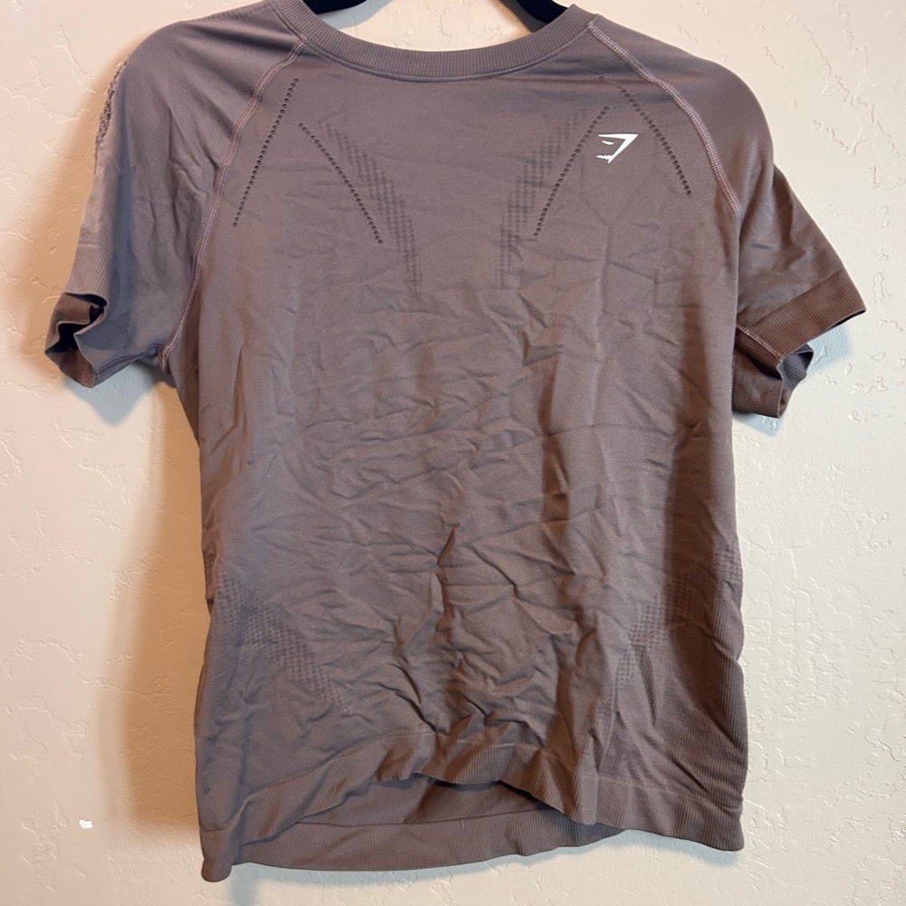 Purple gymshark workout tshirt